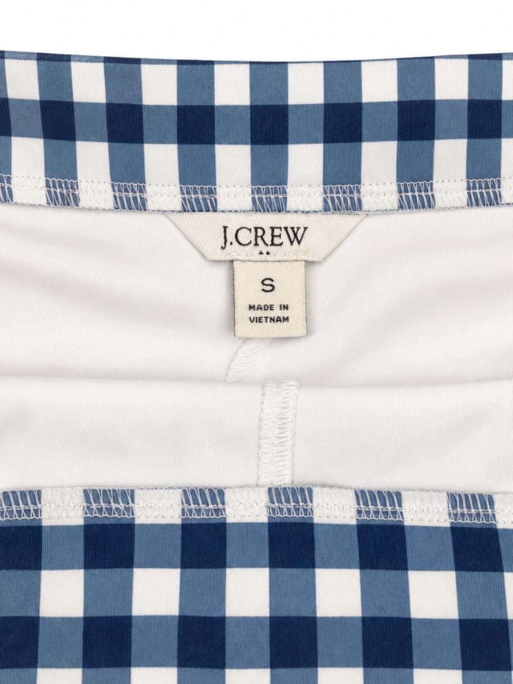J. Crew Gingham Skirt Womens Size S Small Blue White Grid A-Line Casual Preppy - Picture 5 of 5